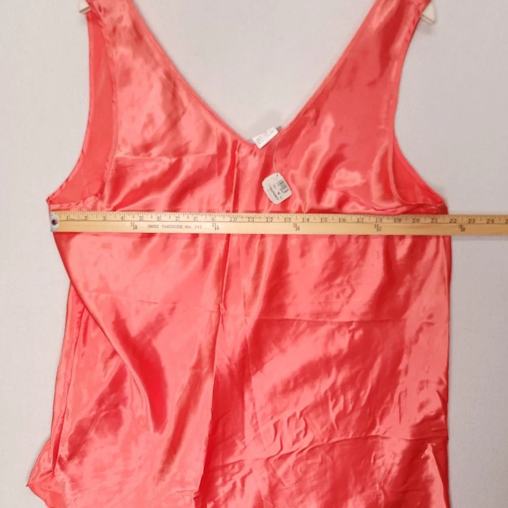 Intimate Pleasures Vintage Coral Pink Satin Chemise Nightgown Plus Sz 18/20 NWT